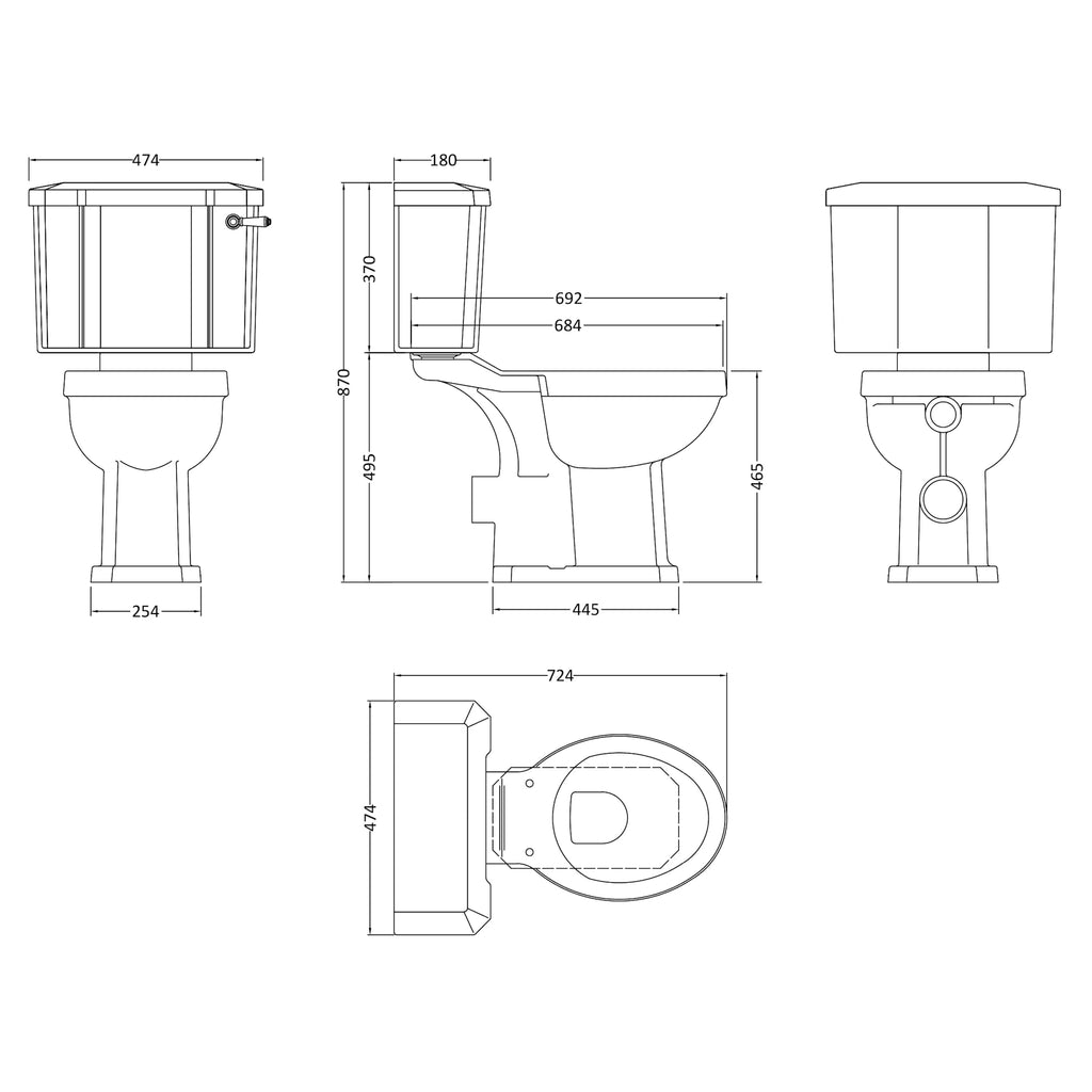 Hudson Reed Richmond Comfort Height Closed Coupled Toilet