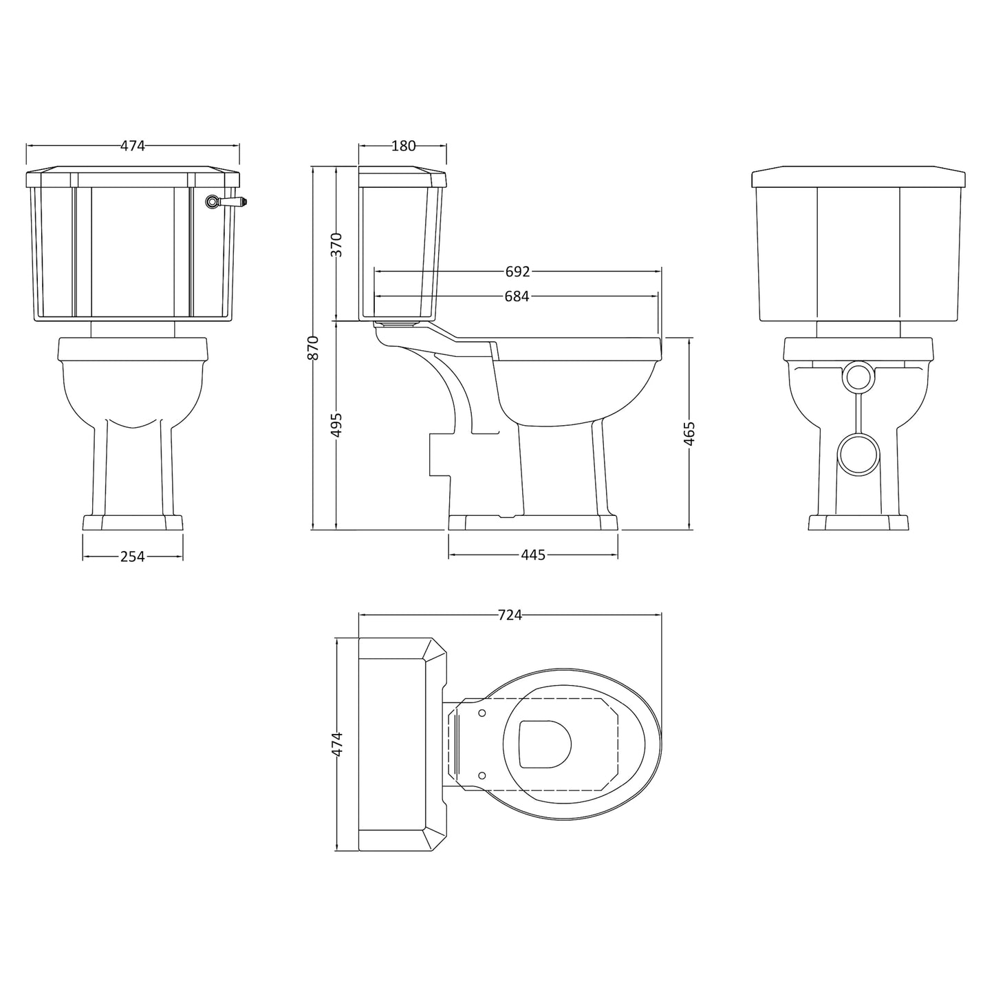 Hudson Reed Richmond Comfort Height Closed Coupled Toilet