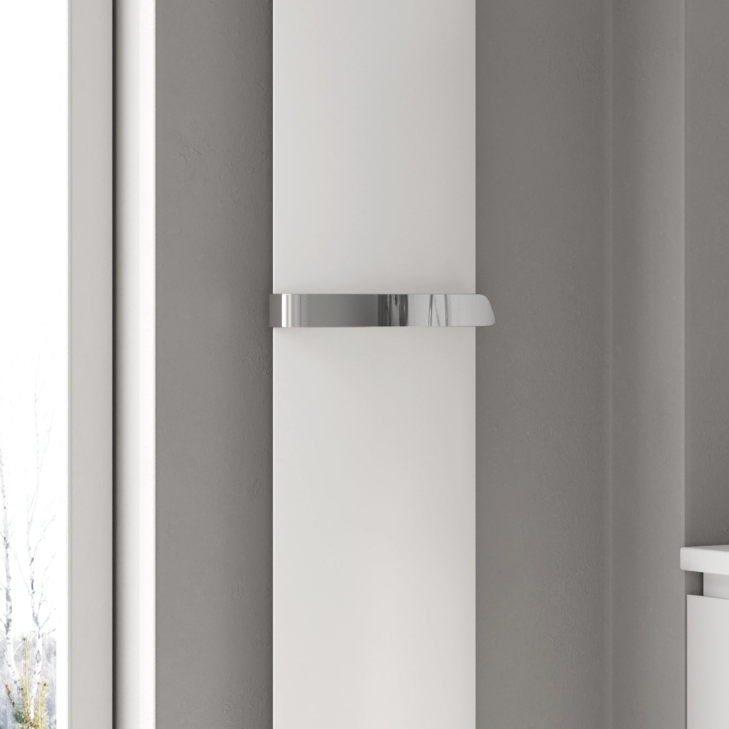 Picola Chrome Towel Bar Reina Aluminium Designer Radiator 280mm