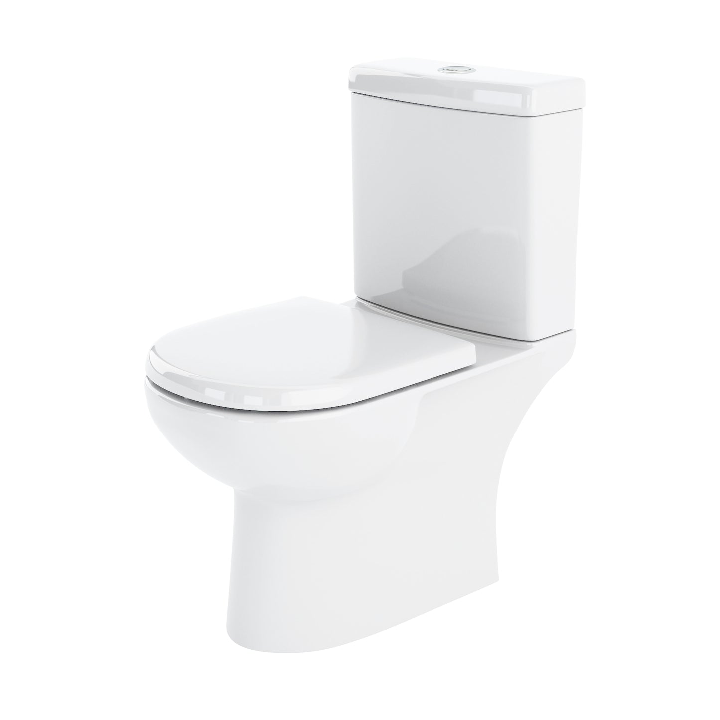 Nuie Lawton Close Coupled Open Back Toilet & Soft Close Toilet Seat