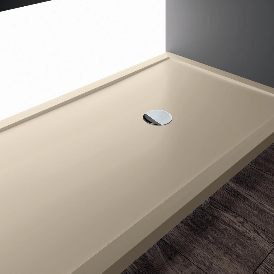 Olympic Plus Low Profile Rectangular Slim Anti-Slip Shower Tray with Waste Column