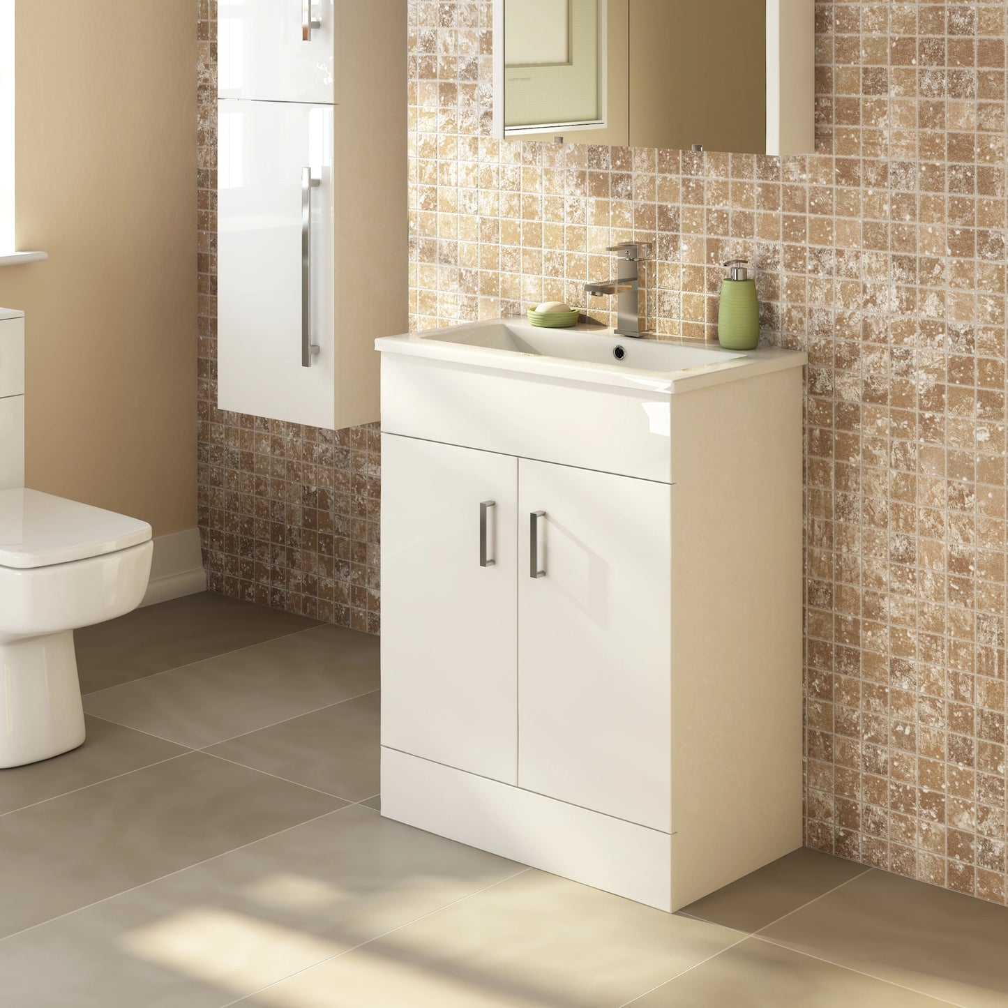 Eden Floor Standing 2 Door Basin Sink Vanity Unit