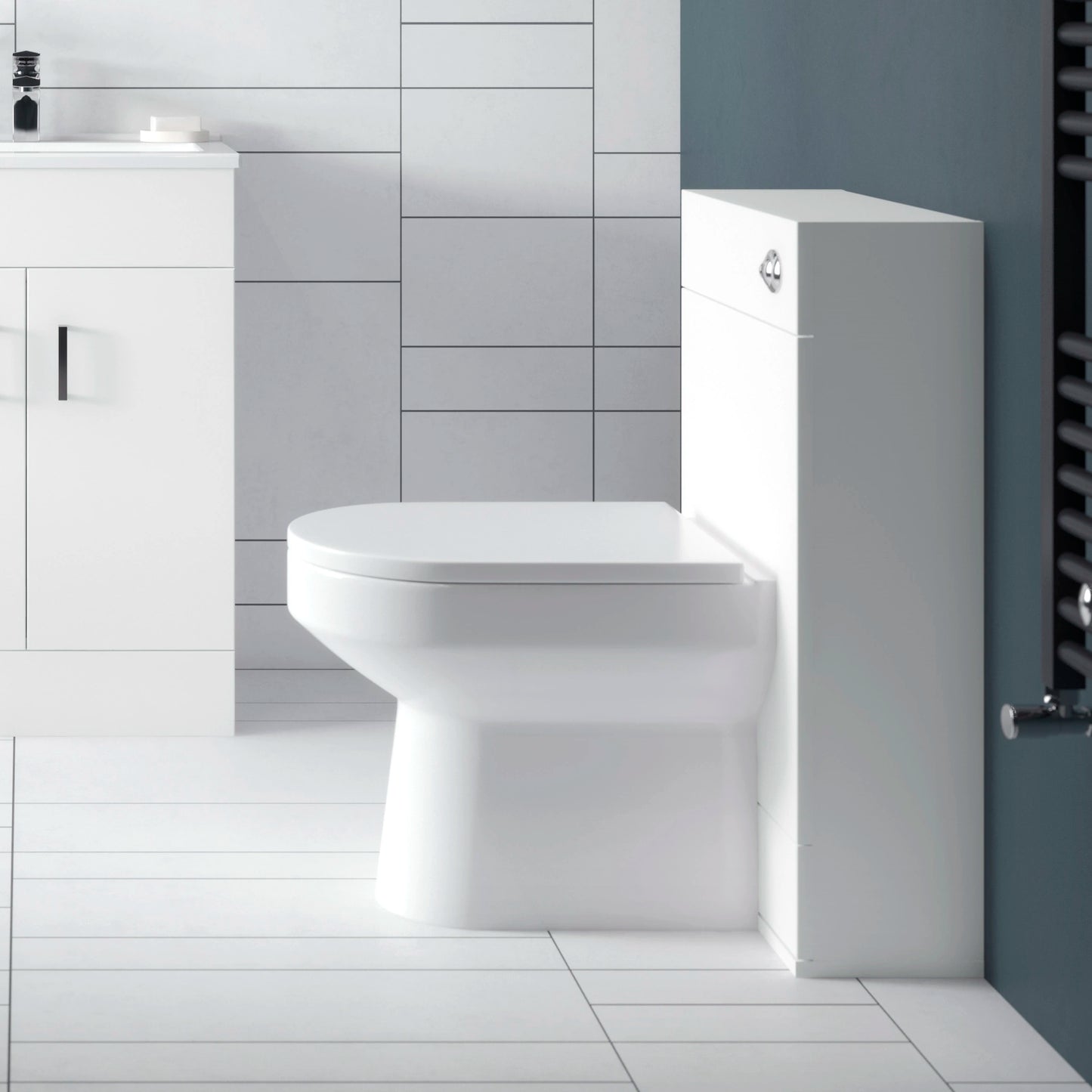 Nuie Eden Floor Standing White Gloss WC Unit 500mm