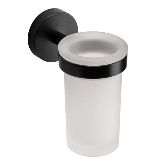 Croydex Epsom Black Tumbler & Holder FLEXI-FIX™