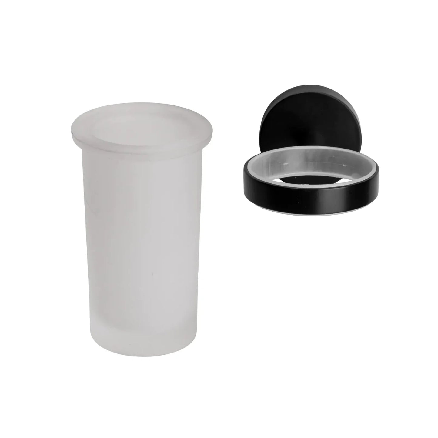 Croydex Epsom Black Tumbler & Holder FLEXI-FIX™