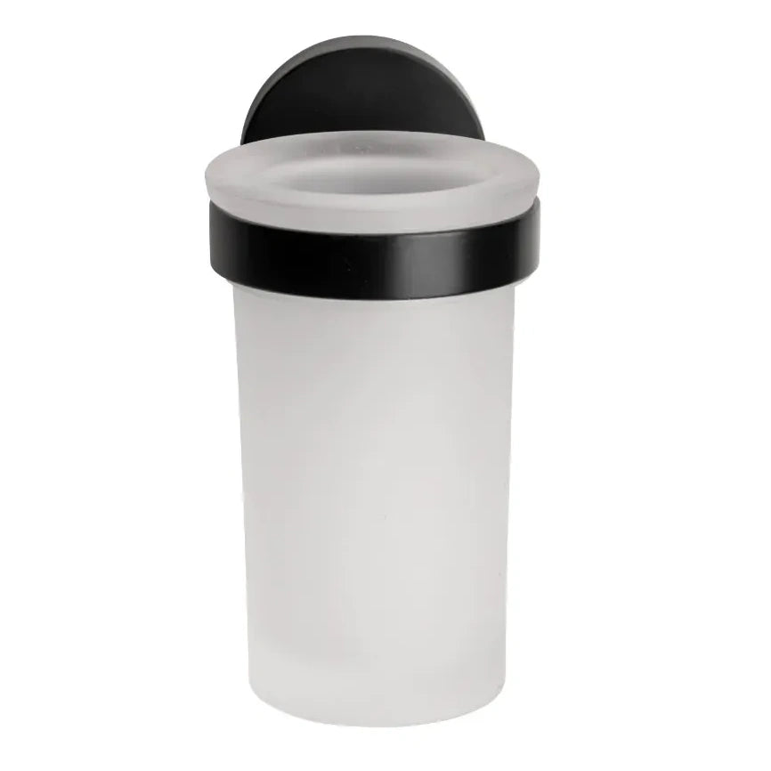 Croydex Epsom Black Tumbler & Holder FLEXI-FIX™