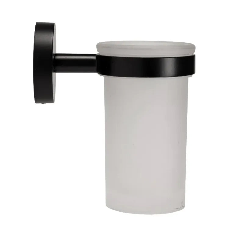 Croydex Epsom Black Tumbler & Holder FLEXI-FIX™