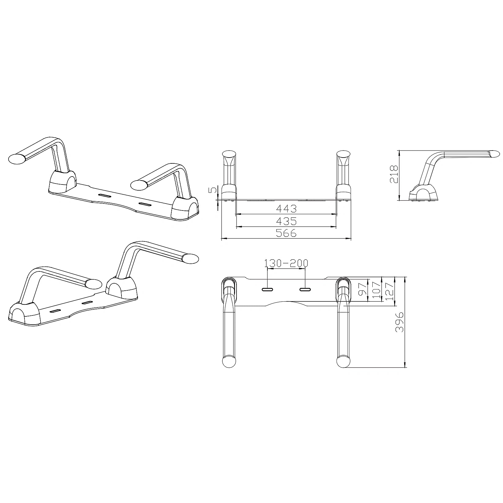 Strong Design Toilet Seat Arm Rest Euroshowers
