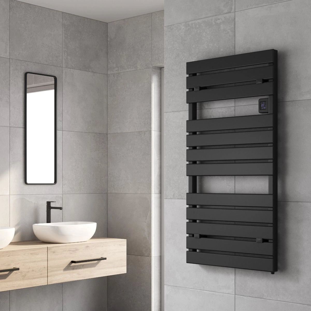 Reina Gia Electric Aluminium Towel Rail Radiator