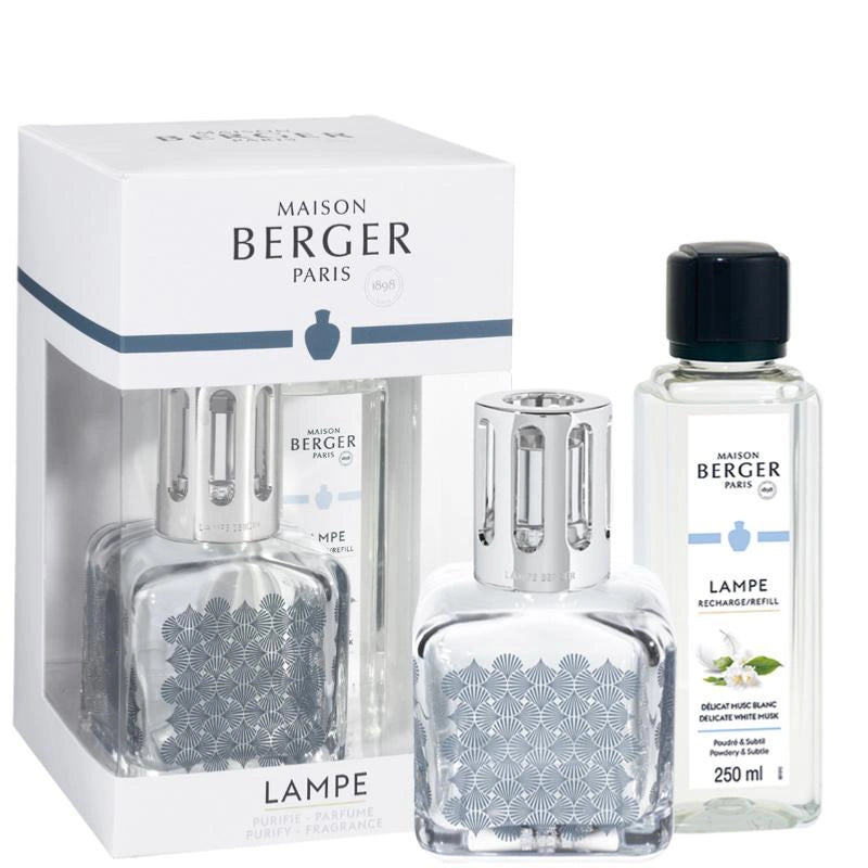 Ginkgo Ice Cube Lampe Berger Delicate White Musk Gift Set