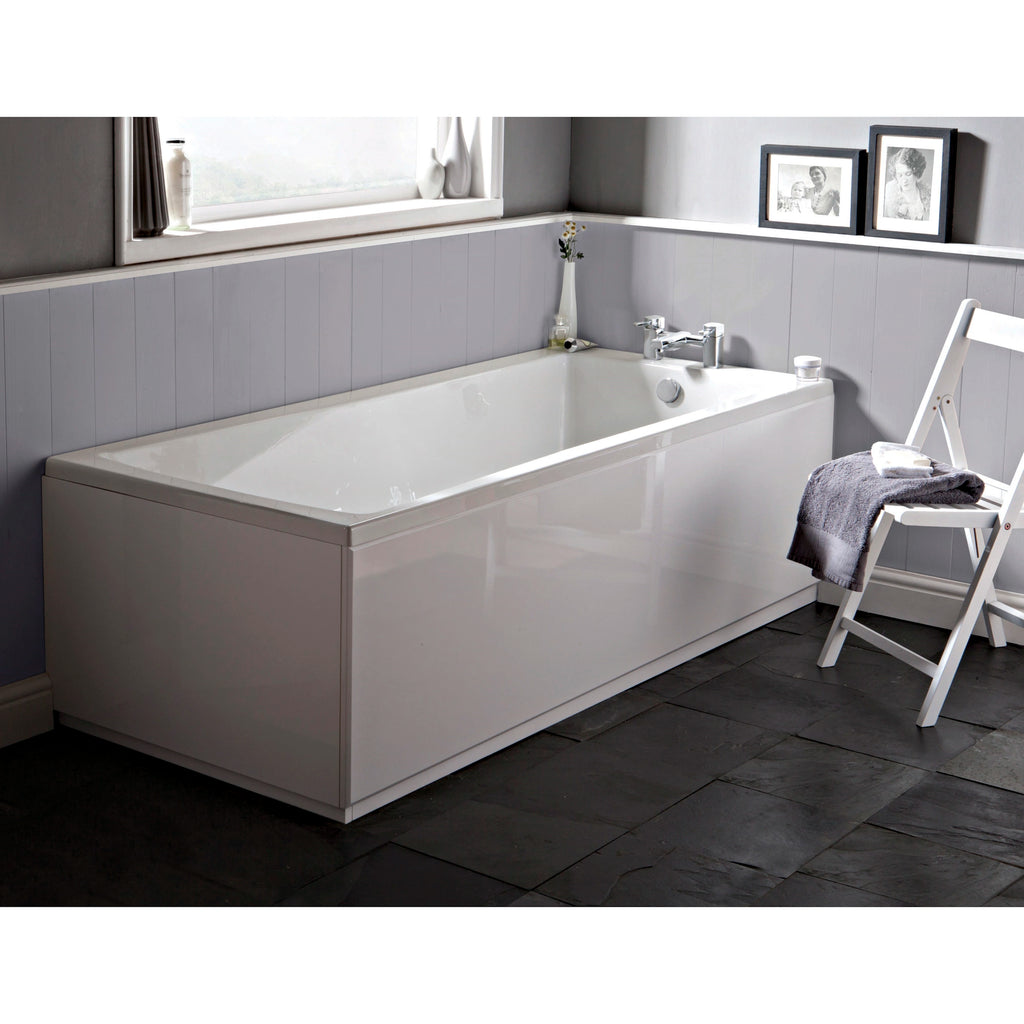 Nuie Linton Single Ended Rectangular Eternalite Acrylic Straight Bath