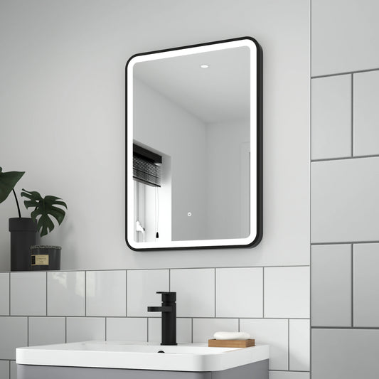 Hudson Reed Hydrus Wall Hung Soft Edge Rectangular LED Mirror 700 x 500mm