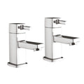 Scudo Forme Mono Pair of Chrome Basin Taps