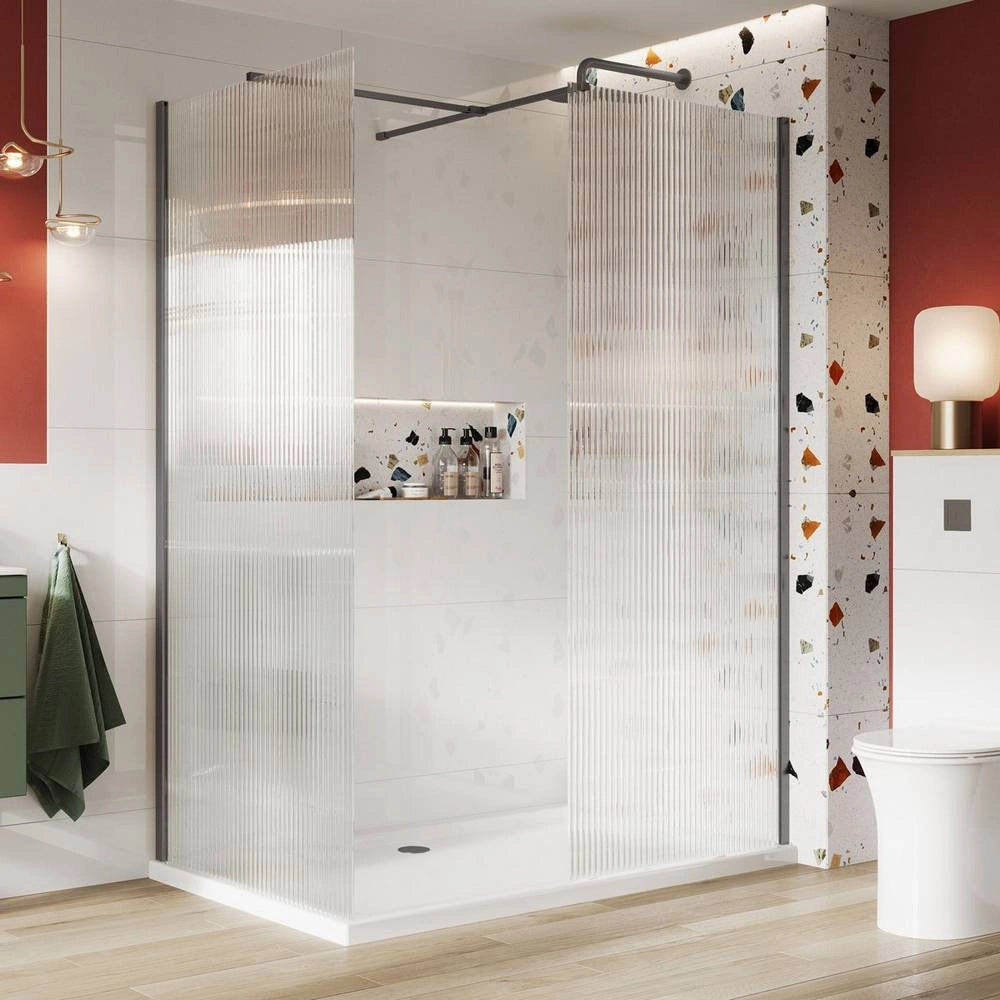 S8 Fluted Wet Room Screen Panel