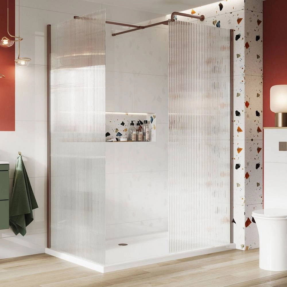 S8 Fluted Wet Room Screen Panel