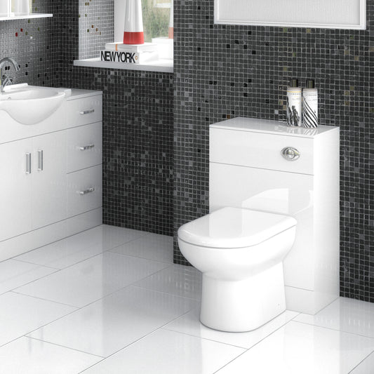 Nuie Mayford Floor Standing White Gloss WC Unit
