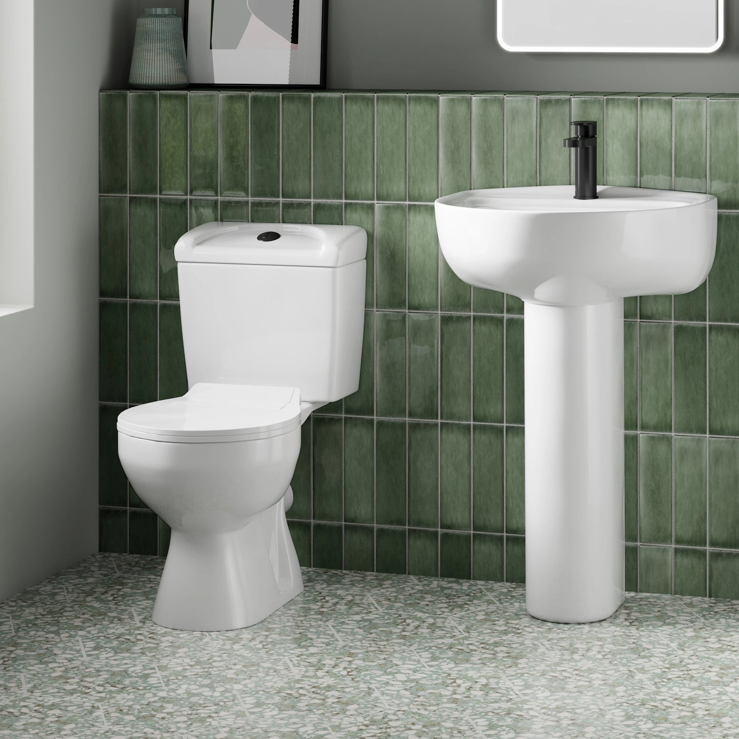 Nuie Melbourne Open Back Toilet & Toilet Seat