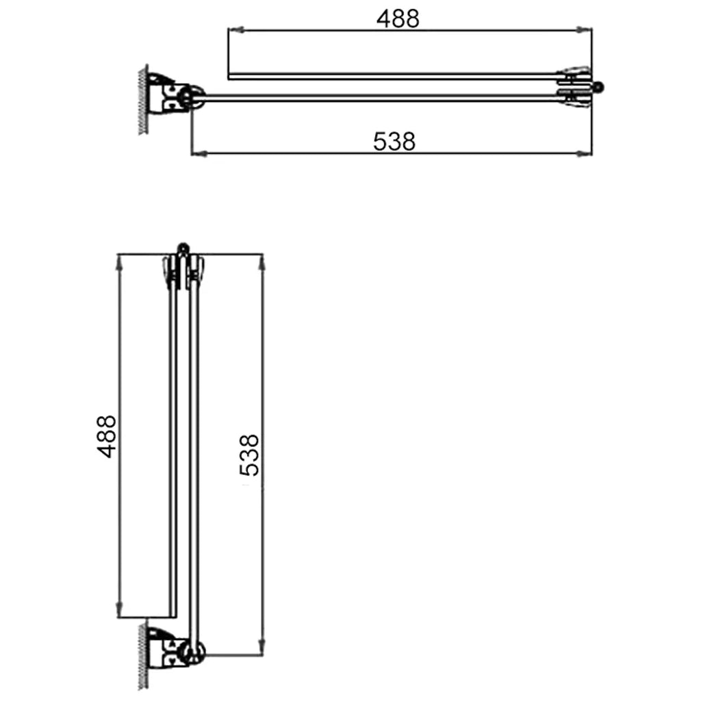 Merlyn Vivid Two Panel Folding Straight Bath Screen 1100 x 1500mm