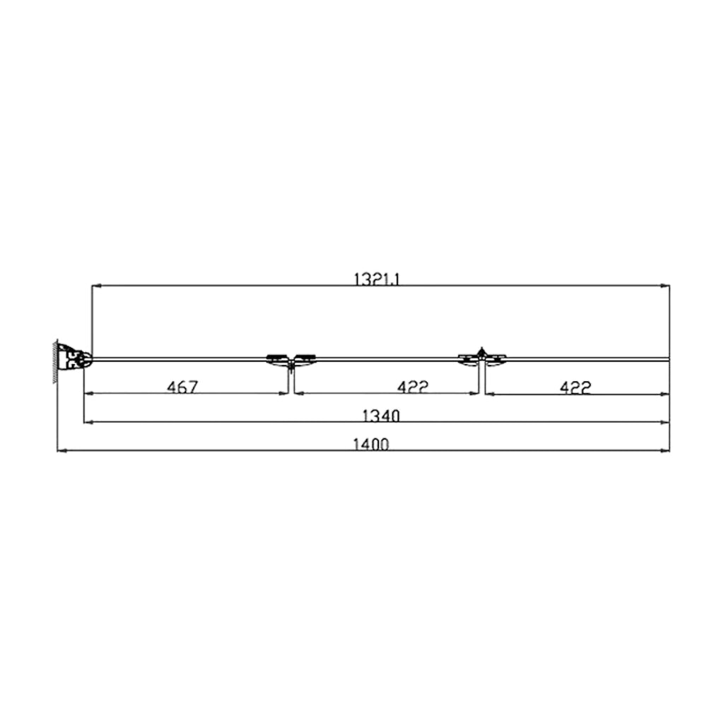 Merlyn Vivid Three Panel Folding Straight Bath Screen 1400 x 1500mm