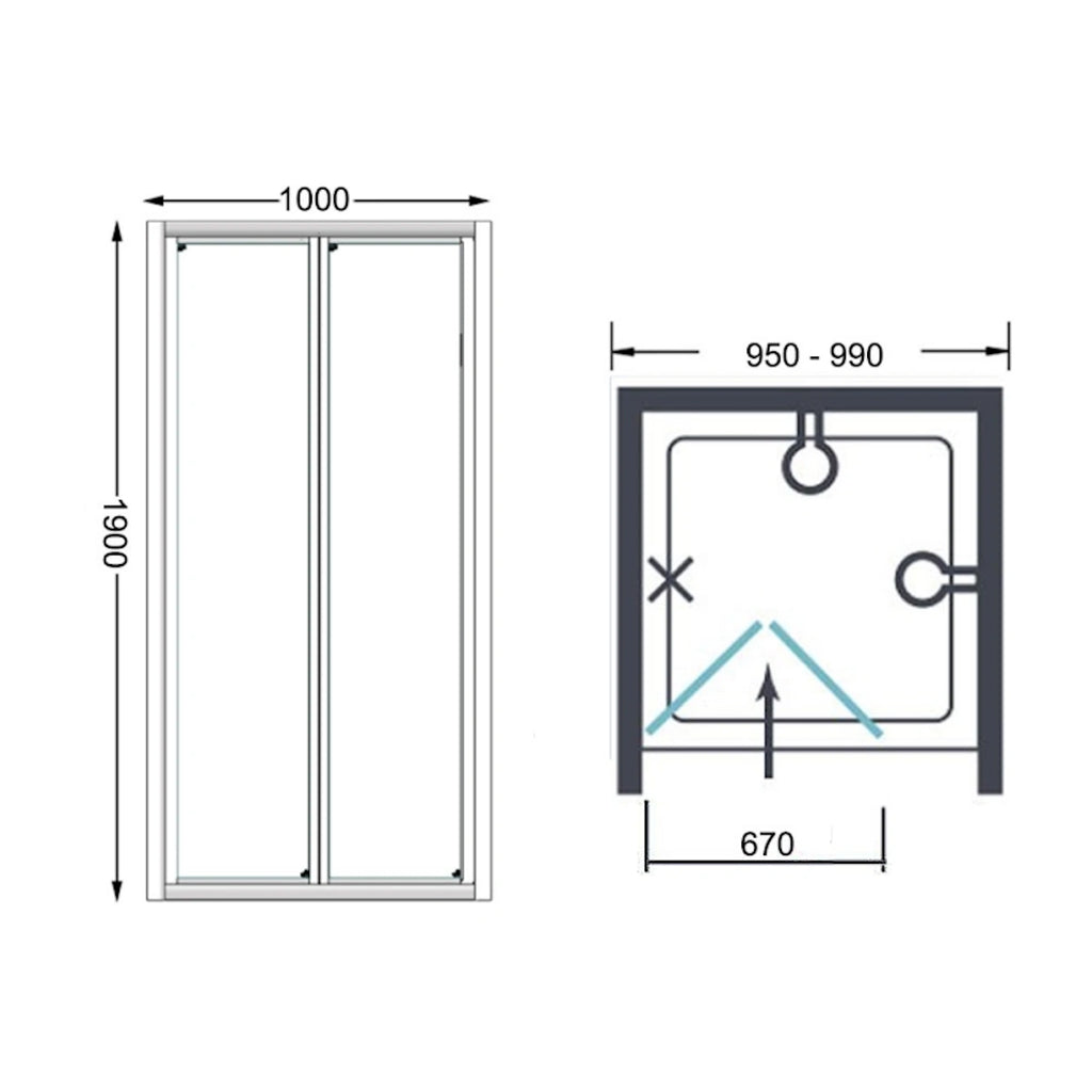 Merlyn Vivid Boost Bi-Fold Shower Door Enclosure – Bubbles Showers and ...