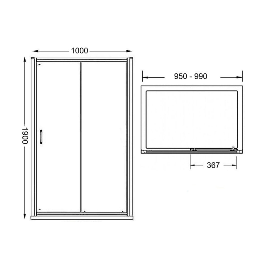 Merlyn Vivid Boost Sliding Shower Door Enclosure