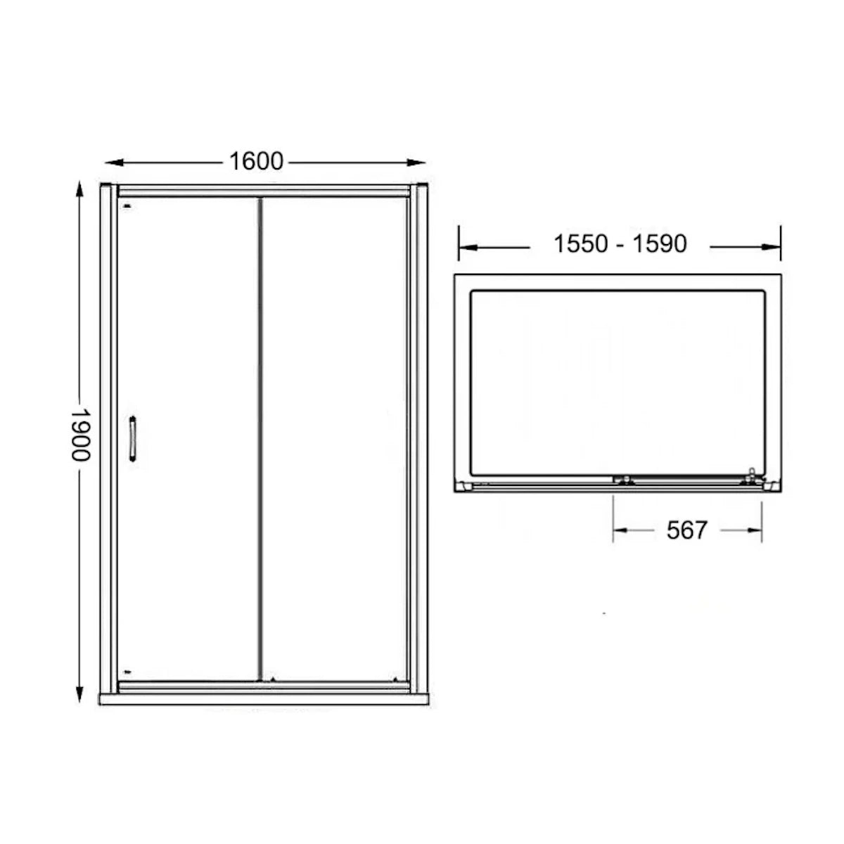 Merlyn Vivid Boost Sliding Shower Door Enclosure