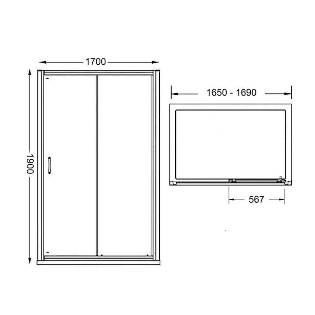 Merlyn Vivid Boost Sliding Shower Door Enclosure