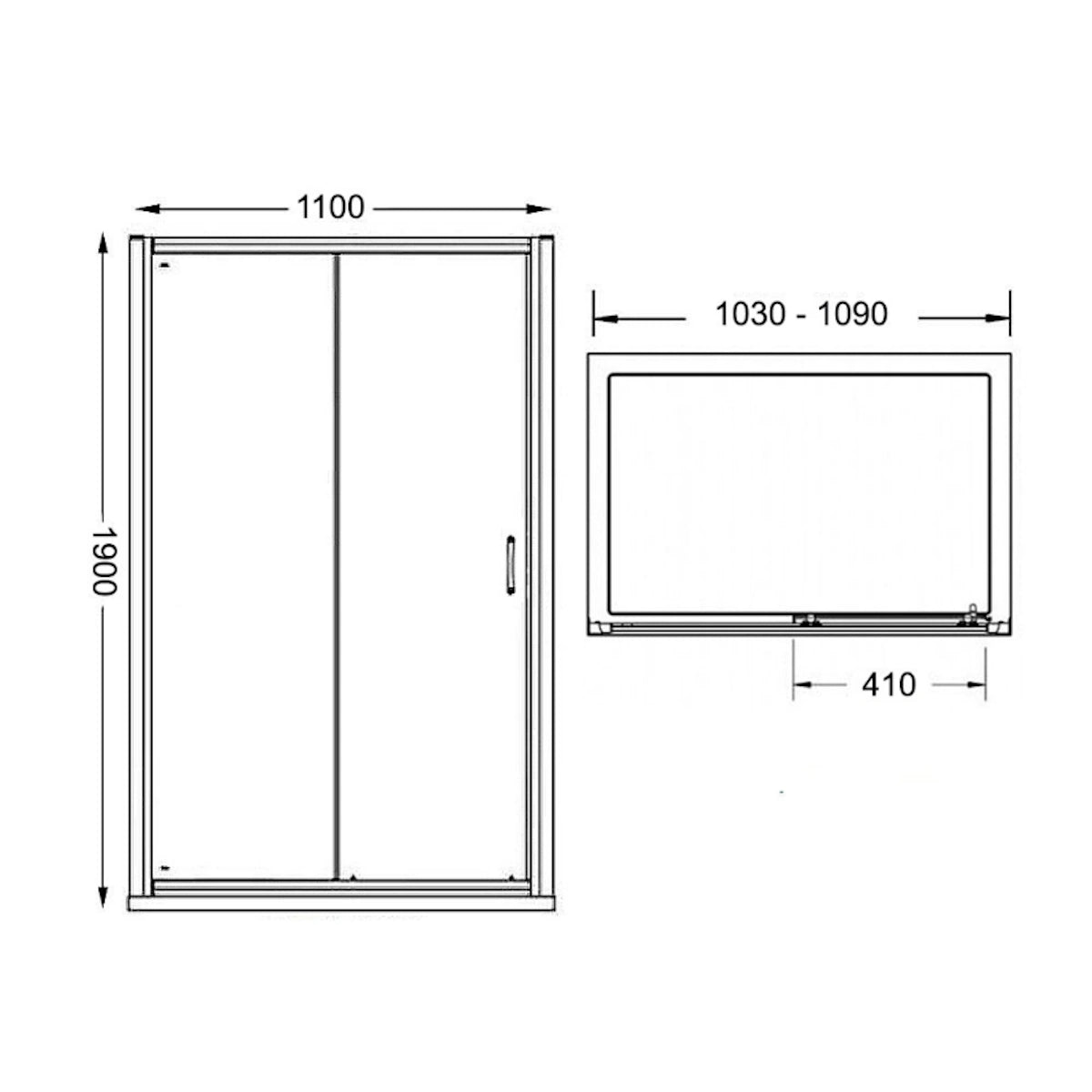 Merlyn Vivid Sublime Sliding Shower Door Enclosure