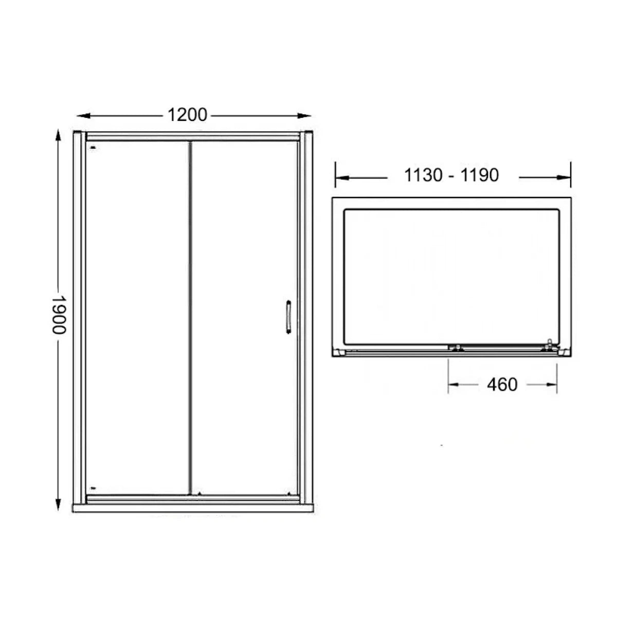 Merlyn Vivid Sublime Sliding Shower Door Enclosure