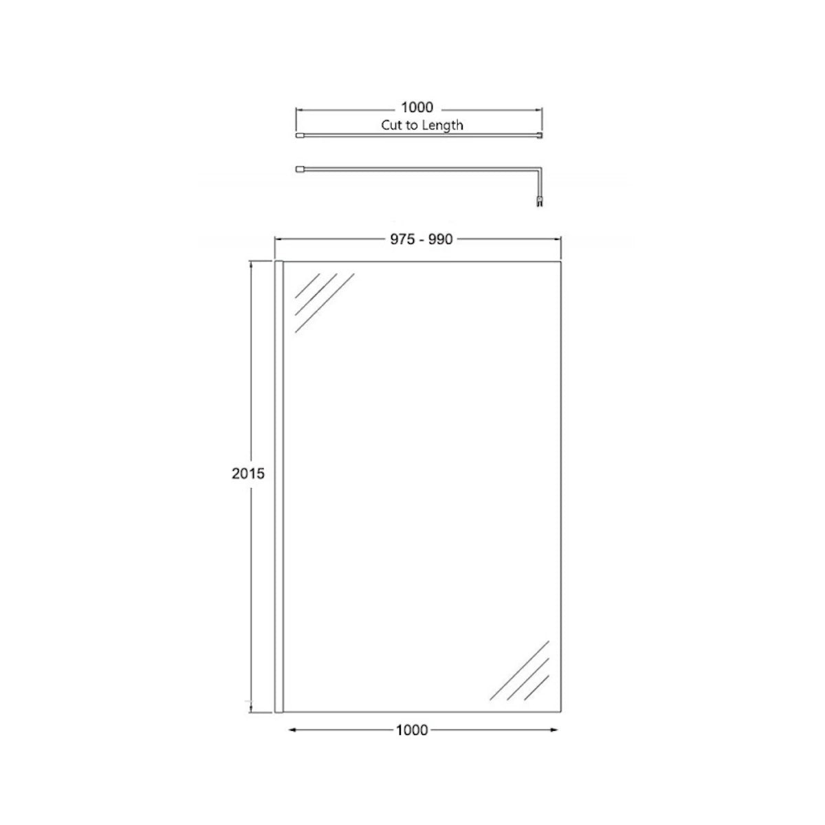 Merlyn Vivid Wetroom Panel Screen