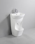 Wudu Wash - Dual Level Feet & Basin Ablution Sink (White)