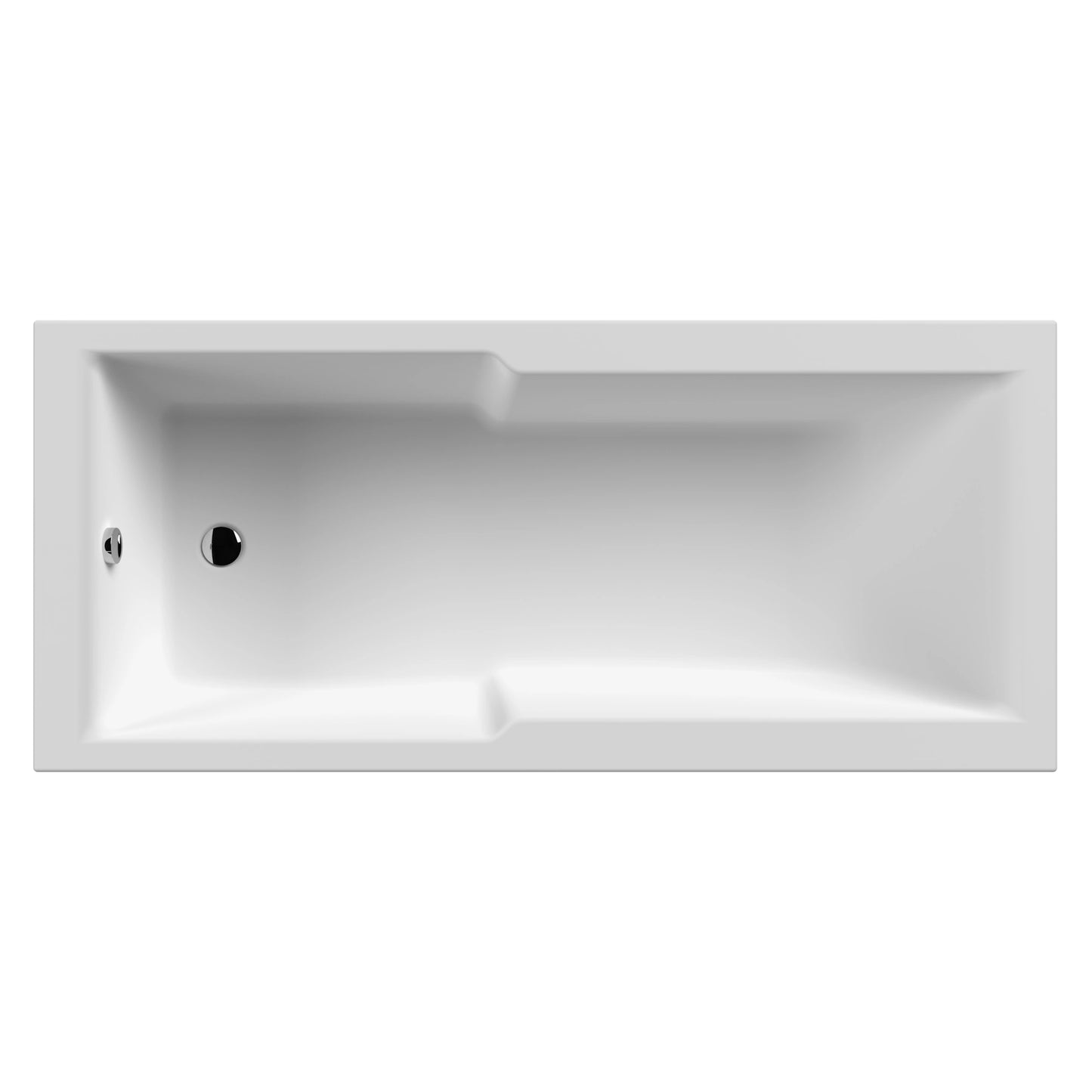 Nuie Square Straight Shower Bath 1700 x 750mm