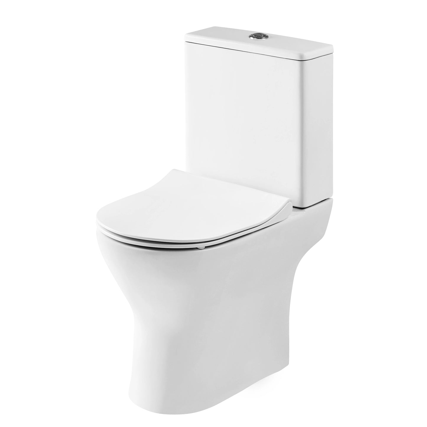 Nuie Freya Rimless Open Back Toilet & Soft Close Toilet Seat