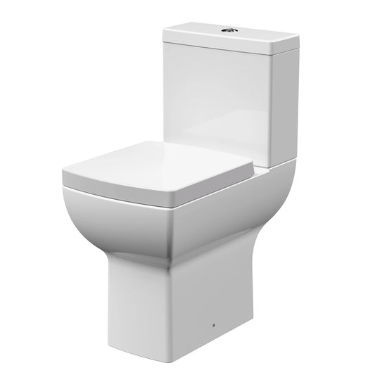 Nuie Ava Comfort Height Open Back Toilet & Soft Close Toilet Seat