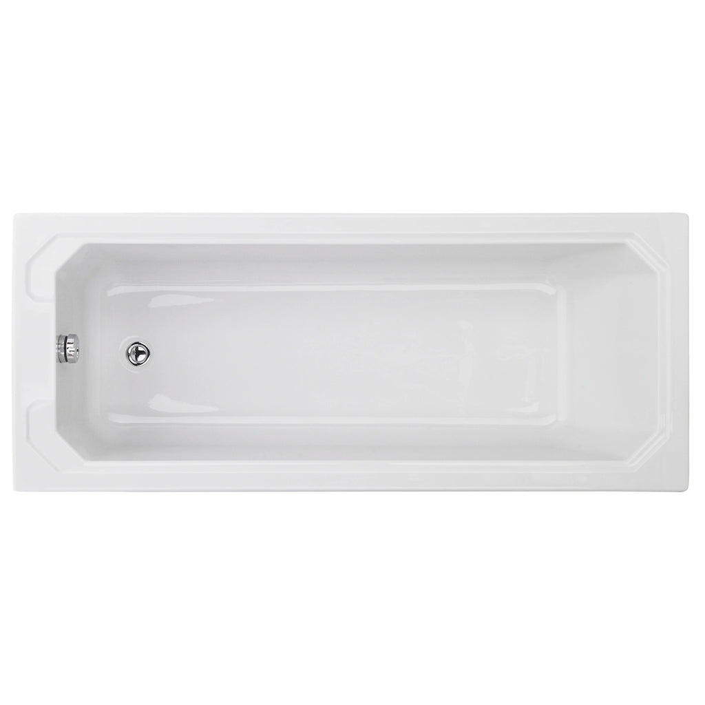 Nuie Art Deco Single Ended Straight Shower Bath