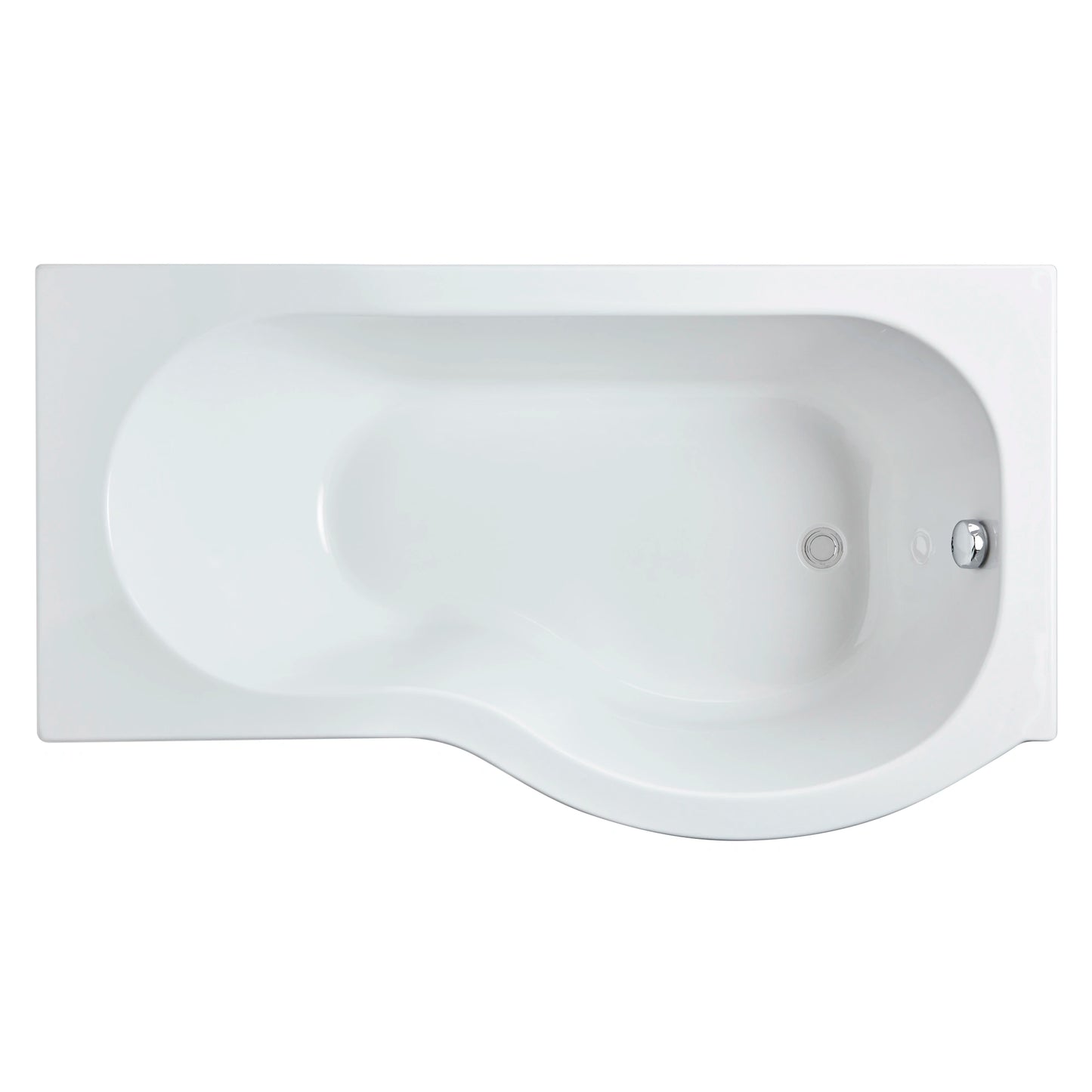 Nuie Square P Shaped Shower Bath