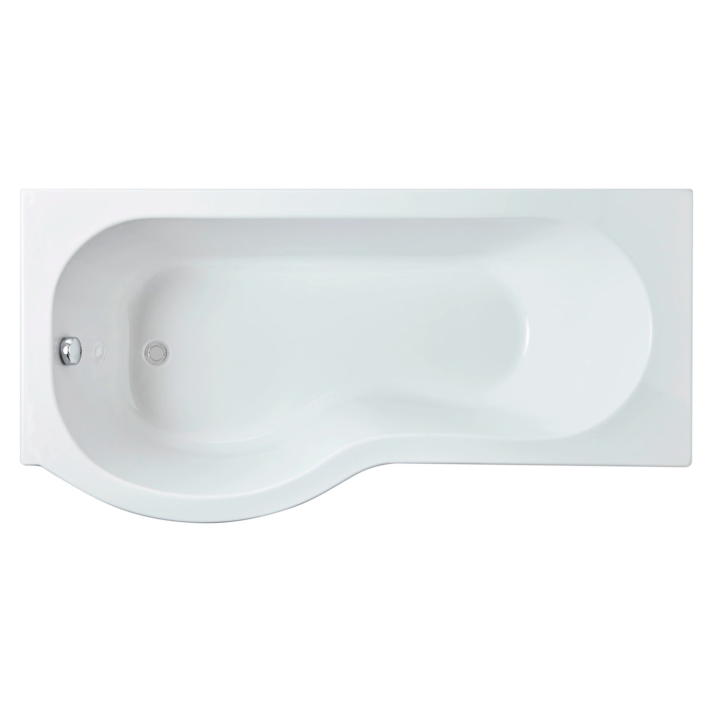 Nuie Square P Shaped Shower Bath