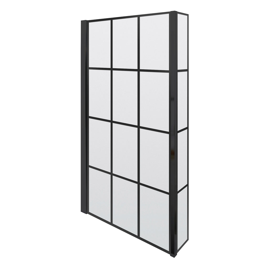 Nuie Pacific Framed L-Shaped Bath Screen with Fixed Return