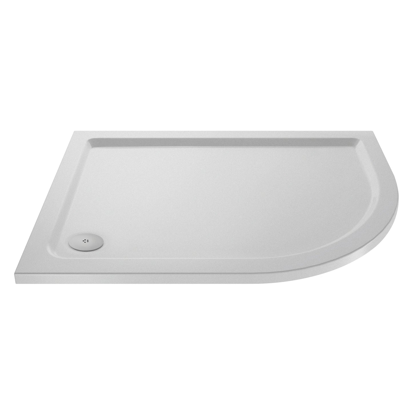 Nuie White Anti-Slip Offset Quadrant Slimline Shower Tray