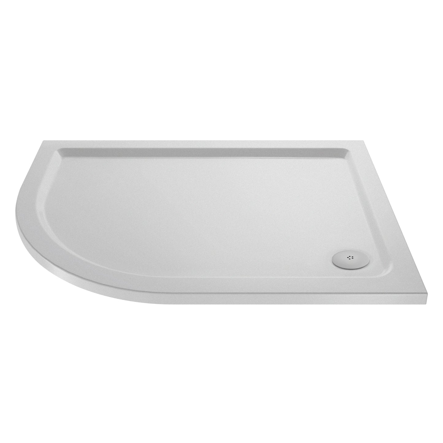 Nuie White Anti-Slip Offset Quadrant Slimline Shower Tray