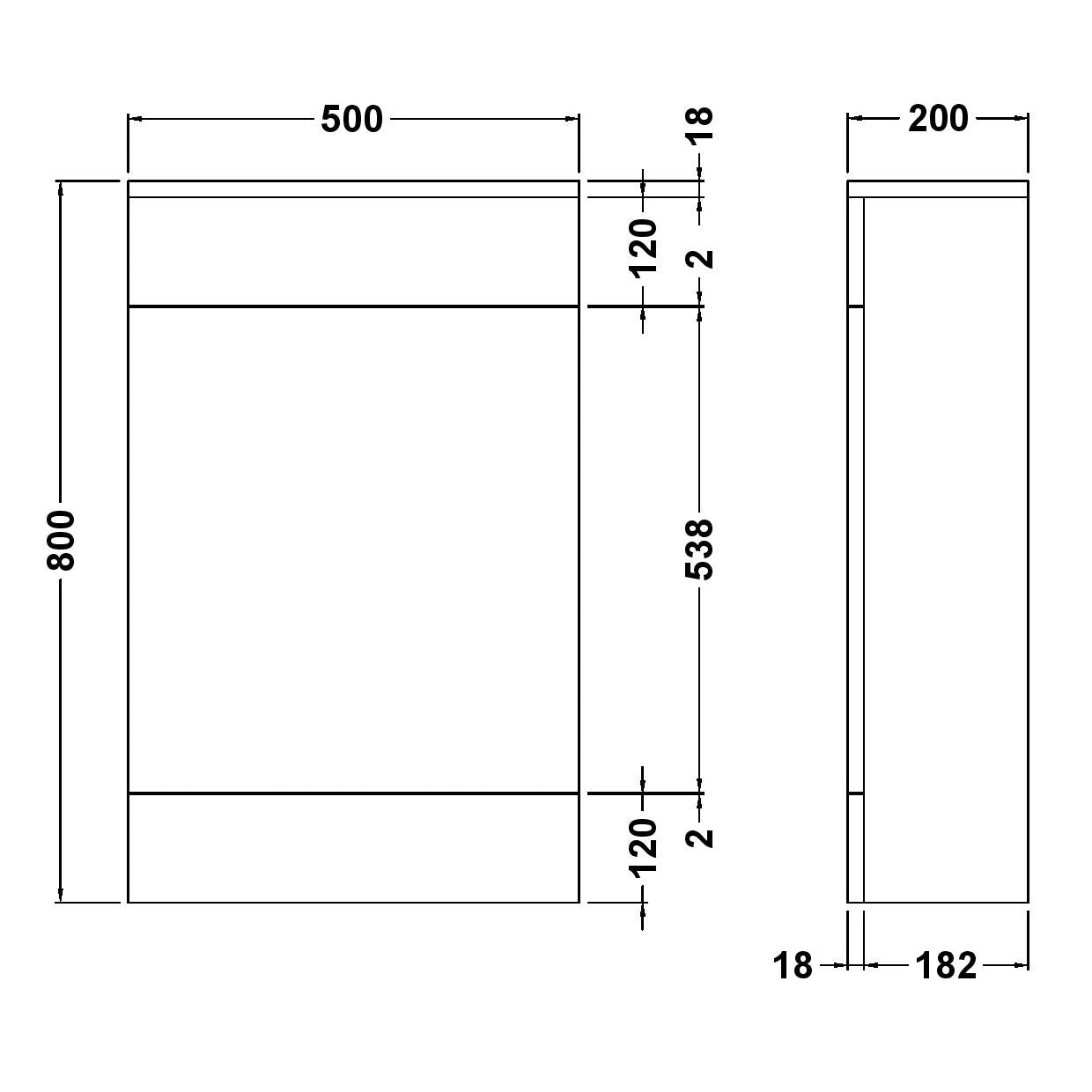 Nuie Eden Floor Standing White Gloss WC Unit 500mm