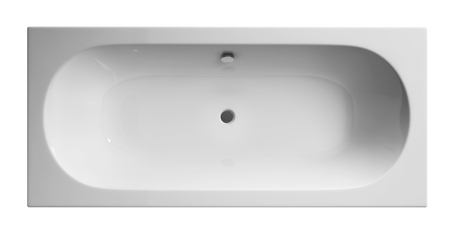 Nuie Otley Double Ended Round Eternalite Acrylic Straight Bath