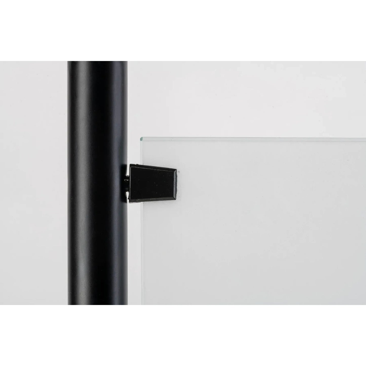 Croydex Matt Black & Chrome Floor Standing Bathroom Butler Toilet Roll Holder