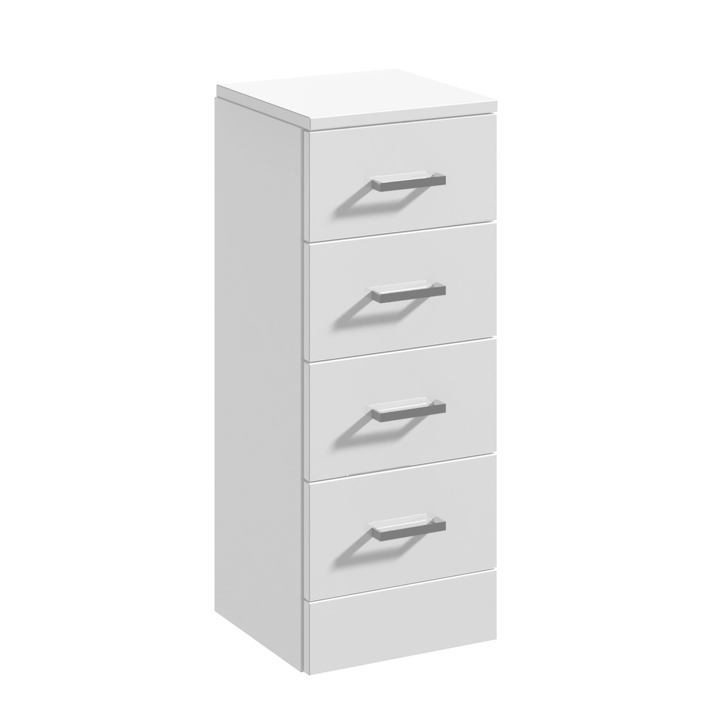 Nuie Mayford Floor Standing Gloss White 4 Drawer Unit