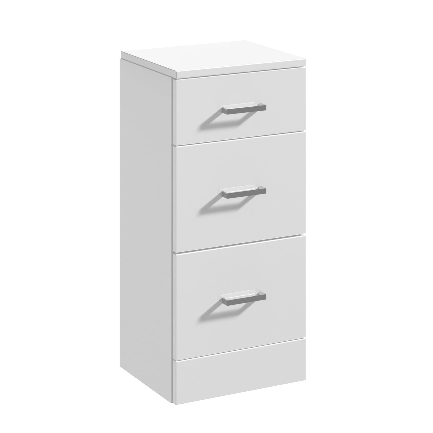 Nuie Mayford Floor Standing Gloss White 3 Drawer Unit