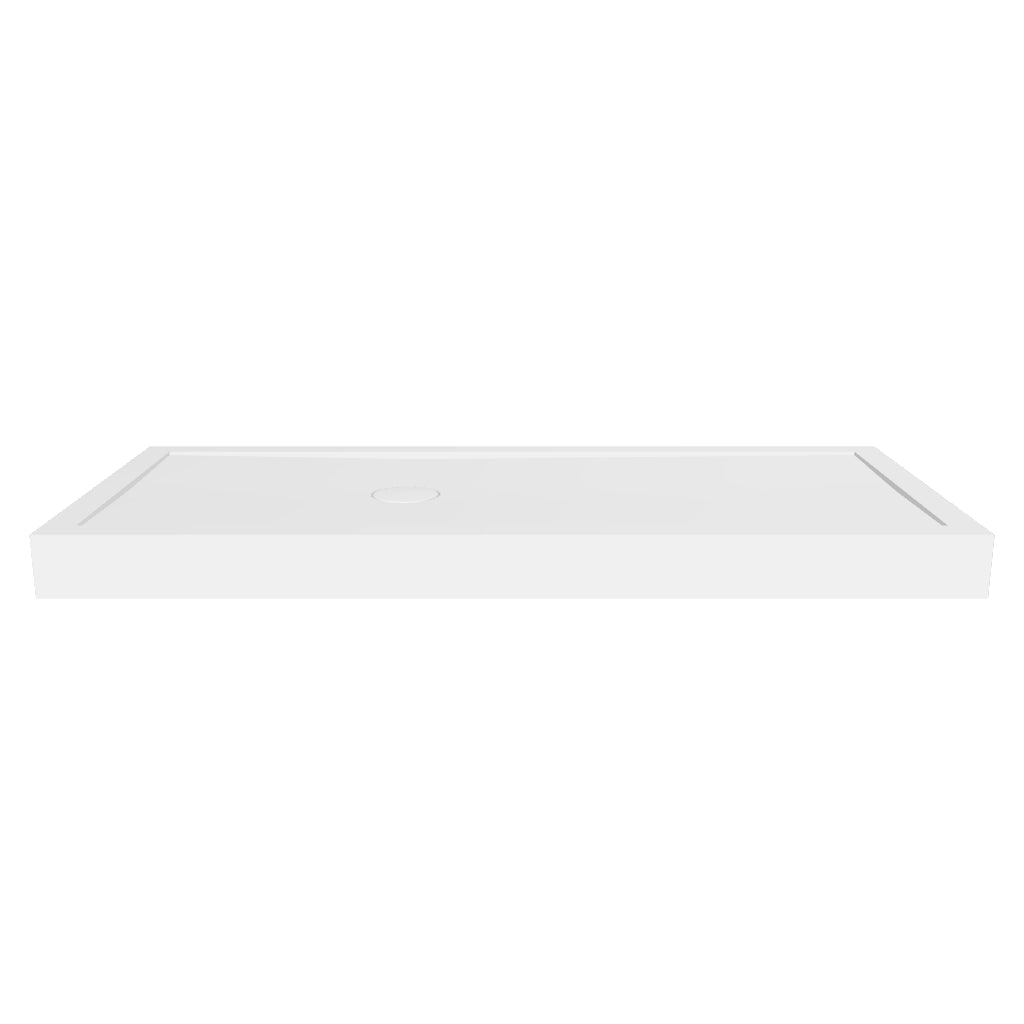 Olympic Plus Low Profile Rectangular Slim Anti-Slip Shower Tray with Waste Column