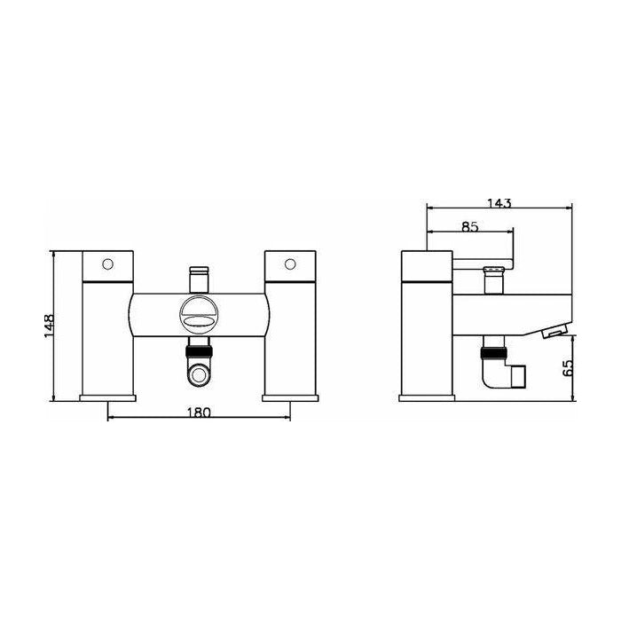 Ultra Quest Chrome Bath Shower Mixer Tap