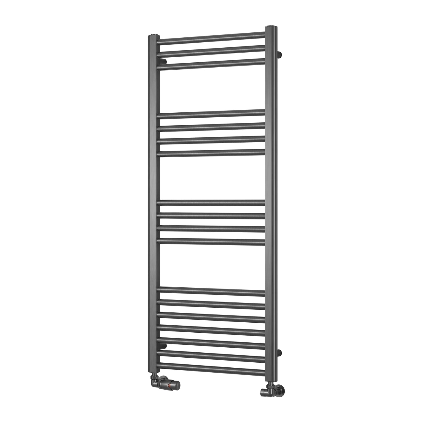 Ottone Reina Designer Gun metal Straight Towel Rail Radiator