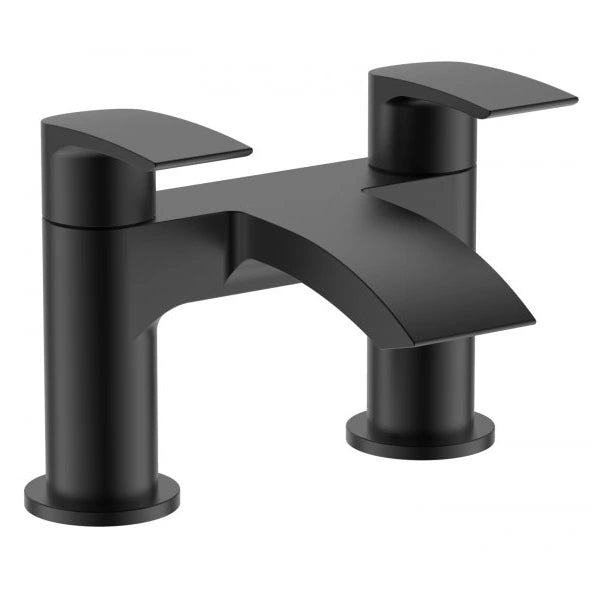 RAK Curve Black Bath Filler Tap Pillar Mounted