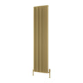 Reina Albano Brass Affect Vertical Aluminium Designer Radiator